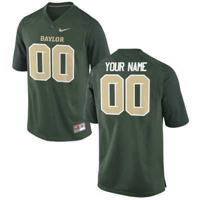 Men%27s Baylor Bears Customized Replica Football Jersey - 2015 Green